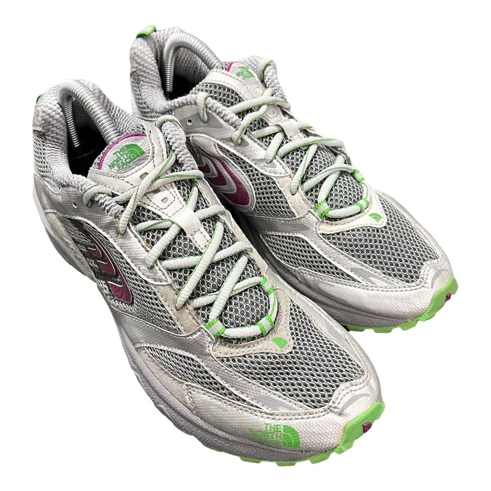 The North Face Women's Athletic Shoes Size 10 Silver Gray Trail Running Sneakers